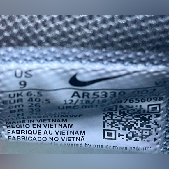 Nike Air Force 1 AF1 Sage Low Black-Black-Leather & White AR5339-002 Women’s 9 - Picture 9 of 13